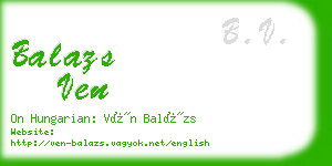 balazs ven business card